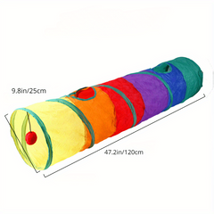Rainbow Cat Tunnel Rolling Dragon Cat Nest Interactive Toy
