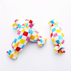 Rainbow Candy Dog Plush Toy Interactive Puppy Molar Toy
