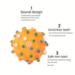 Mini Dog Crew Ball Toy for Teeth Grinding and Interactive Play