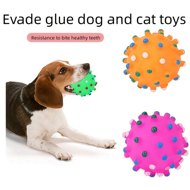 Mini Dog Crew Ball Toy for Teeth Grinding and Interactive Play