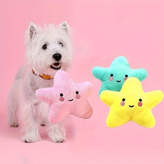 Star Shaped Dog Chew Toy with Squeaker
