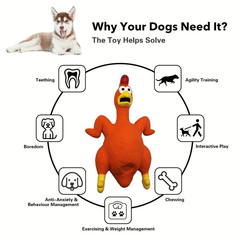 Interactive Turkey Latex Squeaky Chew Toy for Dogs