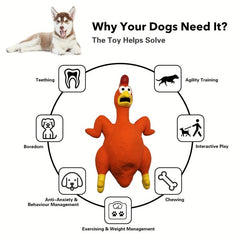 Interactive Turkey Latex Squeaky Chew Toy for Dogs