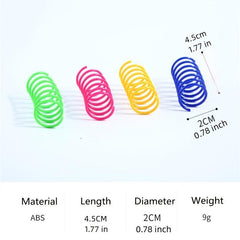 20pcs Spring Toy Colorful Plastic Interactive Toys For Kittens