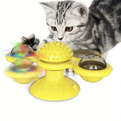 Cat Teaser Toy Turntable Windmill Kitten Interactive