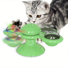 Cat Teaser Toy Turntable Windmill Kitten Interactive