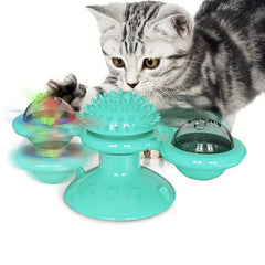 Cat Teaser Toy Turntable Windmill Kitten Interactive