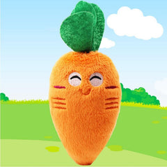 Carrot Pet Grinding Teeth Squeaky Plush Toy for Dog