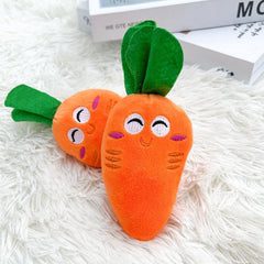 Carrot Pet Grinding Teeth Squeaky Plush Toy for Dog
