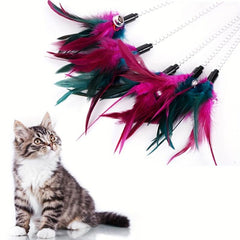 Colorful Feather Cat Toy Interactive Teaser Stick