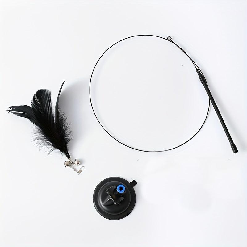 Interactive Cat Teaser Toy with Suction Cup
