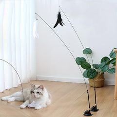 Interactive Cat Teaser Toy with Suction Cup