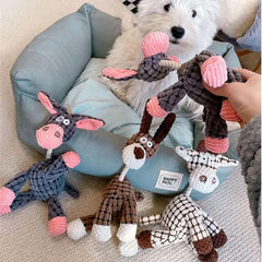Pet Plush Chew Toy for Dogs, Squeaky and Durable