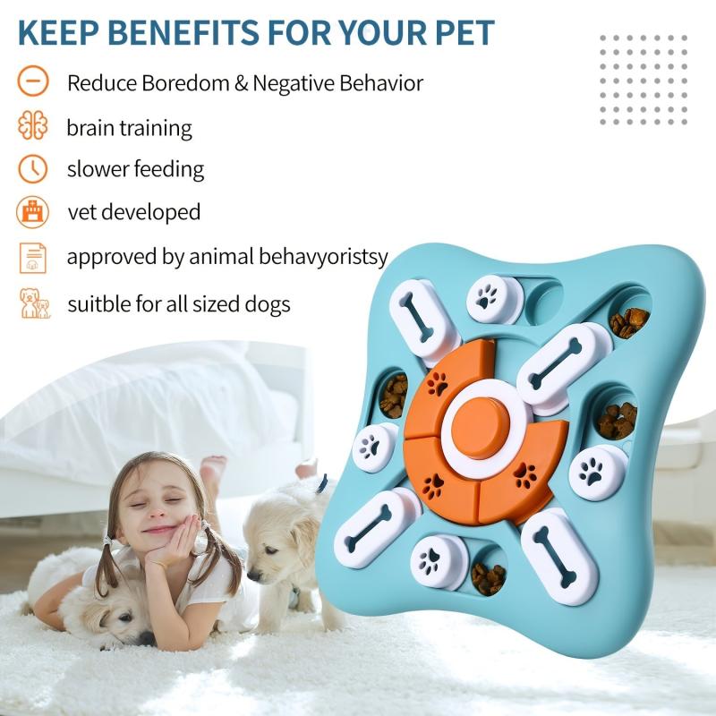 Treat Dispensing Dog Puzzle Toy Squeaky IQ Training