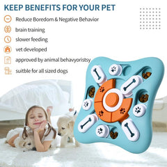Treat Dispensing Dog Puzzle Toy Squeaky IQ Training