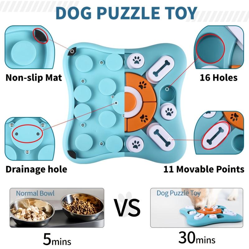 Treat Dispensing Dog Puzzle Toy Squeaky IQ Training