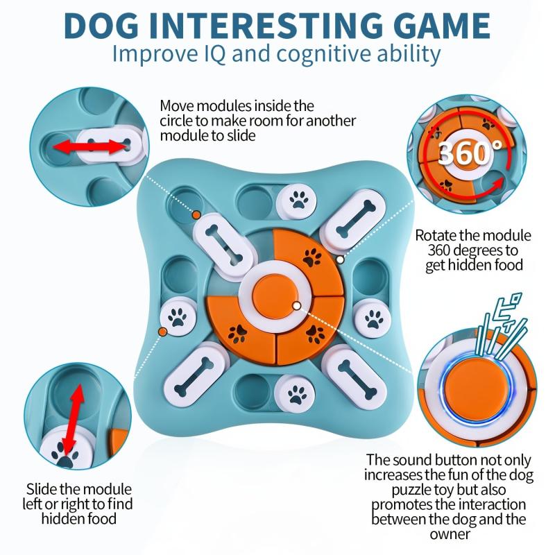 Treat Dispensing Dog Puzzle Toy Squeaky IQ Training