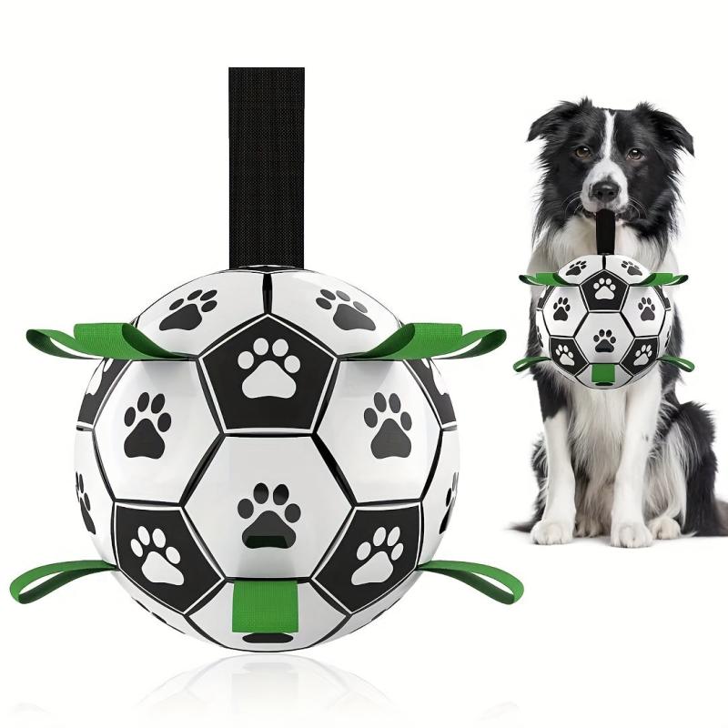 Football Pet Toy With Straps Dog Toy Training Interactive Fetch Pet Toy