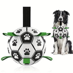 Football Pet Toy With Straps Dog Toy Training Interactive Fetch Pet Toy