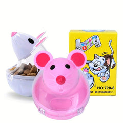 Interactive Cat Toy Mouse Tumbler for Food Dispensing