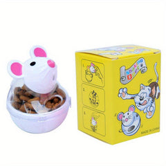 Interactive Cat Toy Mouse Tumbler for Food Dispensing