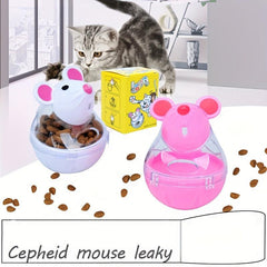 Interactive Cat Toy Mouse Tumbler for Food Dispensing