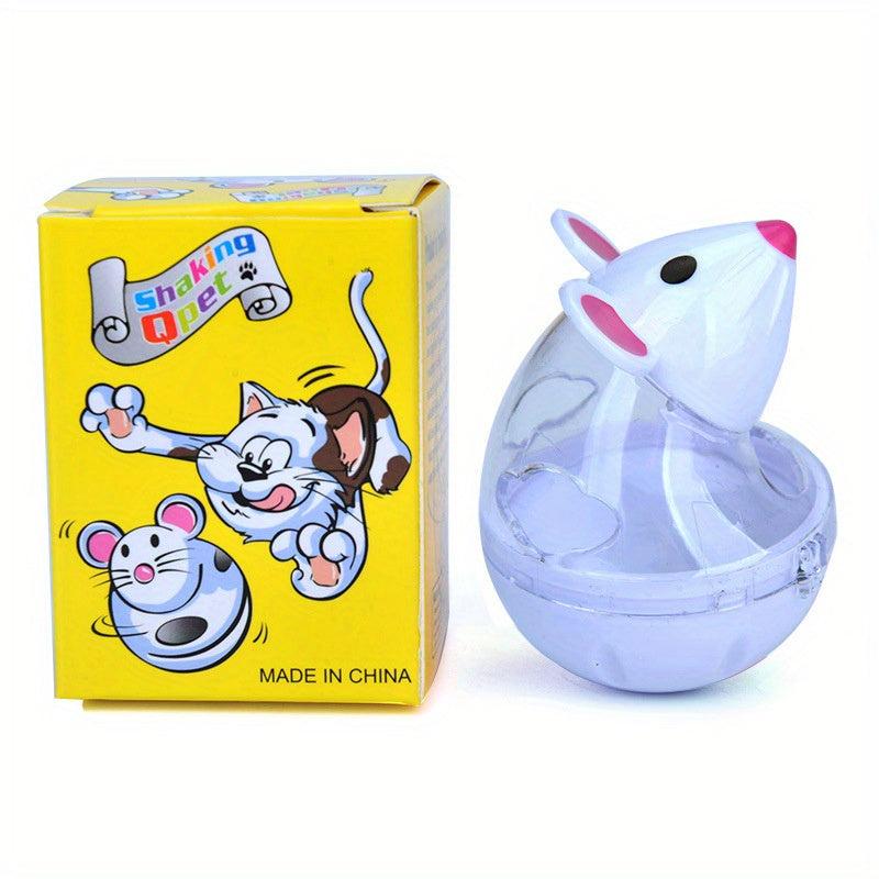 Interactive Cat Toy Mouse Tumbler for Food Dispensing