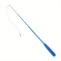 Cat Teasing Stick Retractable Fishing Rod Style Cat Toy Kitten Interactive Toy