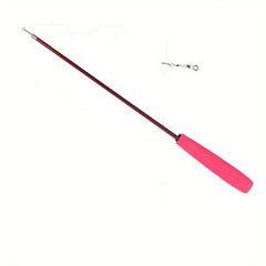 Cat Teasing Stick Retractable Fishing Rod Style Cat Toy Kitten Interactive Toy
