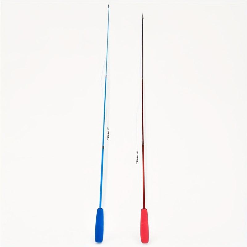 Cat Teasing Stick Retractable Fishing Rod Style Cat Toy Kitten Interactive Toy