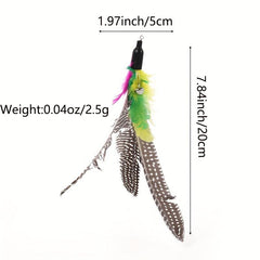 Interactive Kitten Toy Feather Refill Replacement for Bird Feather Wand