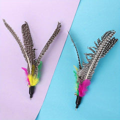 Interactive Kitten Toy Feather Refill Replacement for Bird Feather Wand