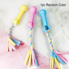 Interactive Cotton Rope Puppy Teething Chew Toy for Small Dogs