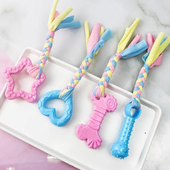Interactive Cotton Rope Puppy Teething Chew Toy for Small Dogs