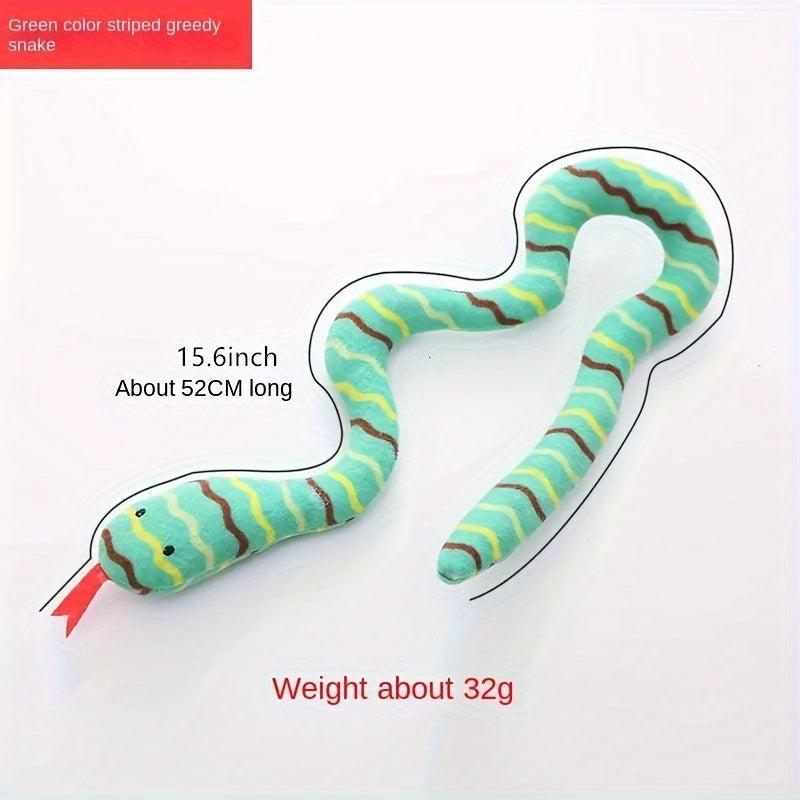 Cat Toys Balls Cat Snake Shape Plush Sniff Toy Cat Interactive Toy