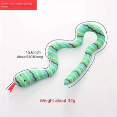 Cat Toys Balls Cat Snake Shape Plush Sniff Toy Cat Interactive Toy