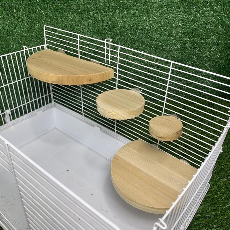 Wood Parrot Bird Perch Stand Platform Cage Accessory for Small Animals and Birds