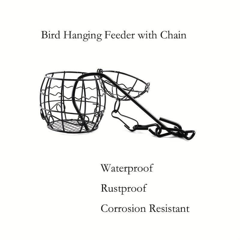 Bird Hanging Feeder Chain Sun Rain Proof Outdoor Decoration