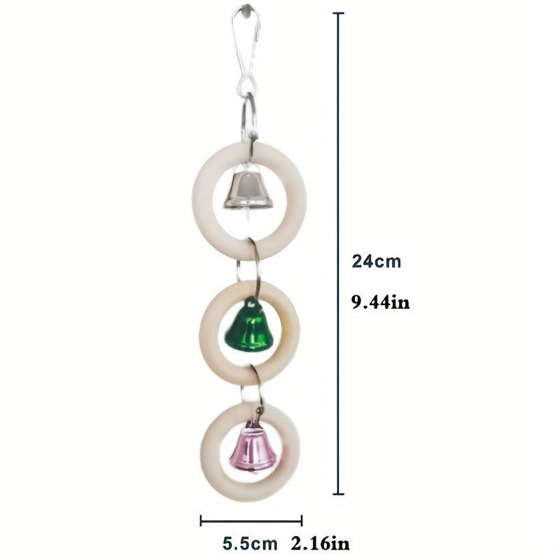 Bird Chew Toy Bell String Toy For Parrots Interactive Chain Toy