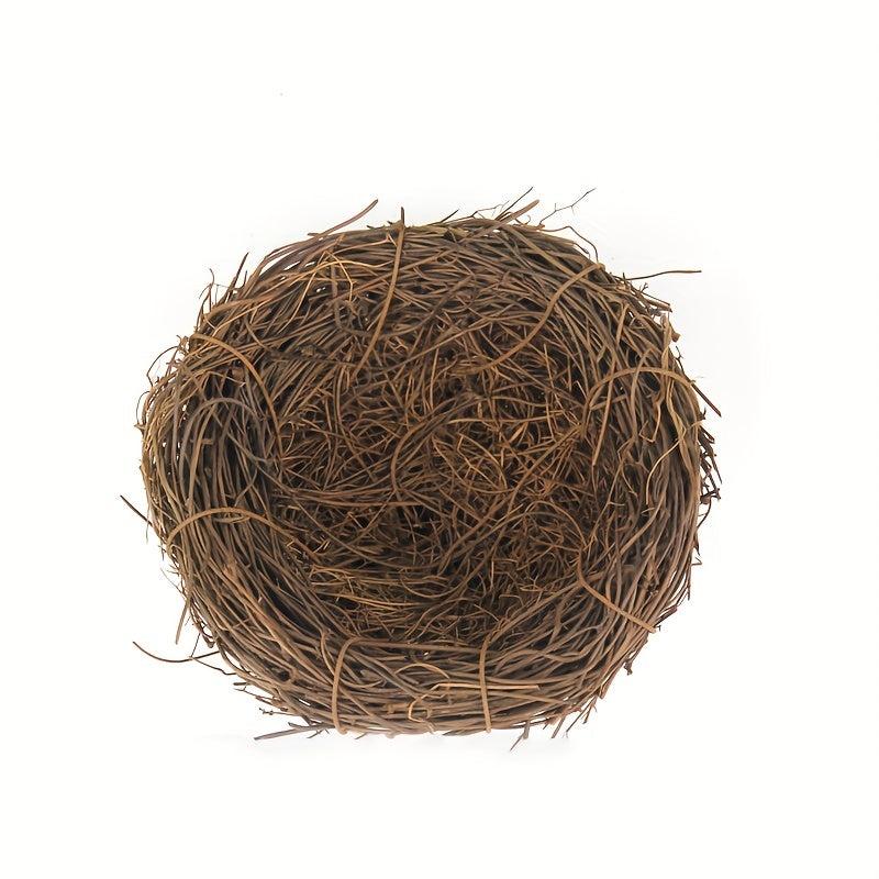 2pcs Rattan Bird Nests for Garden & Yard Decoration