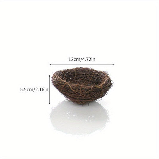 2pcs Rattan Bird Nests for Garden & Yard Decoration