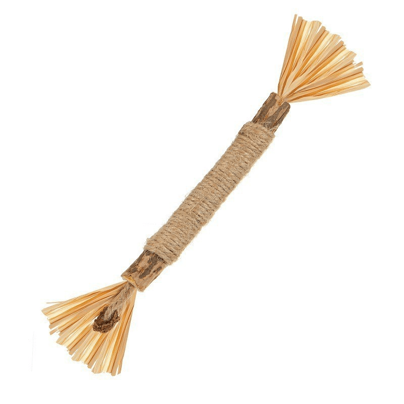 Wood Polygonum Raffia Catmint Cat Toy Bell Tooth Grinding Stick