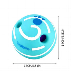 Interactive Dog Toys Green Wobble Wag Balls Funny Sounds Squeaky Chewing Balls