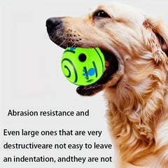 Interactive Dog Toys Green Wobble Wag Balls Funny Sounds Squeaky Chewing Balls