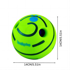 Interactive Dog Toys Green Wobble Wag Balls Funny Sounds Squeaky Chewing Balls