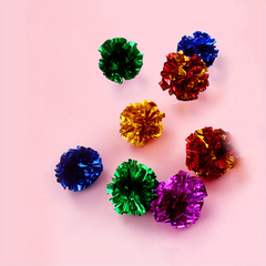 Crinkle Balls Lightweight Cat Toys For Indoor Cats - Multicolor