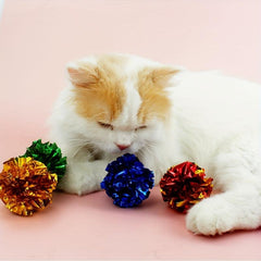 Crinkle Balls Lightweight Cat Toys For Indoor Cats - Multicolor
