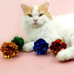 Crinkle Balls Lightweight Cat Toys For Indoor Cats - Multicolor