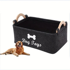 Dog Toy Storage Bin Collapsible Pet Supplies Basket