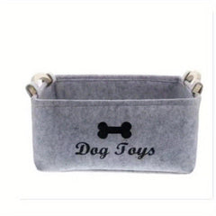 Dog Toy Storage Bin Collapsible Pet Supplies Basket